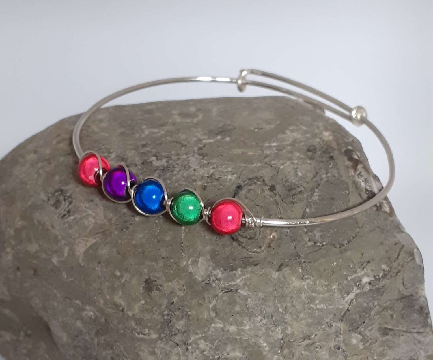 Silver Bangle , Colourful Bangle Silver Bangle , Colourful Bangle