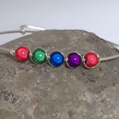 Silver Bangle , Colourful Bangle 3 Silver Bangle , Colourful Bangle 3
