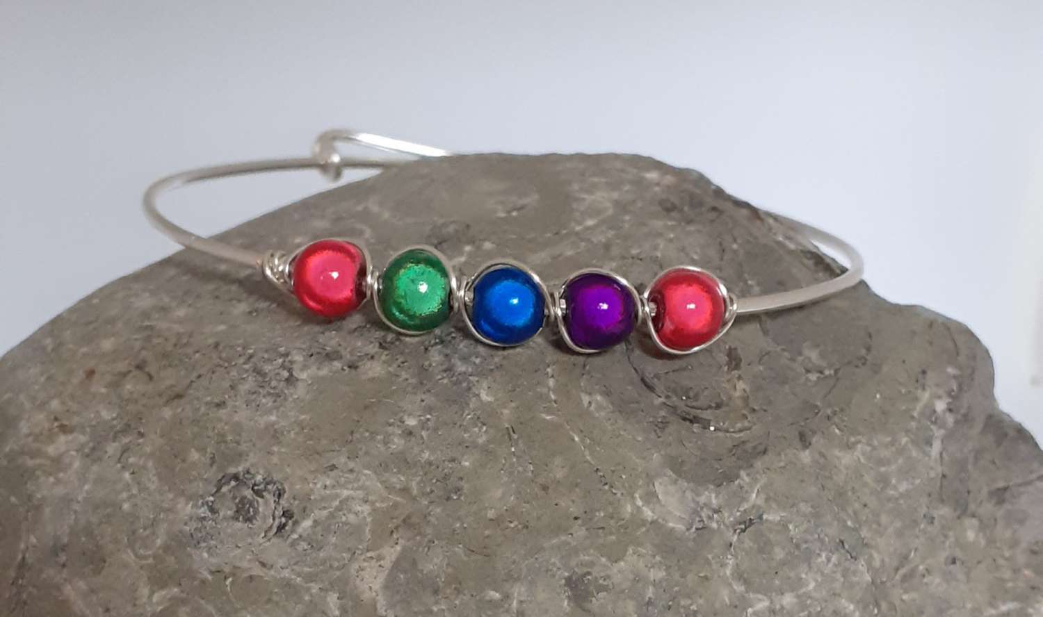 Silver Bangle , Colourful Bangle Silver Bangle , Colourful Bangle