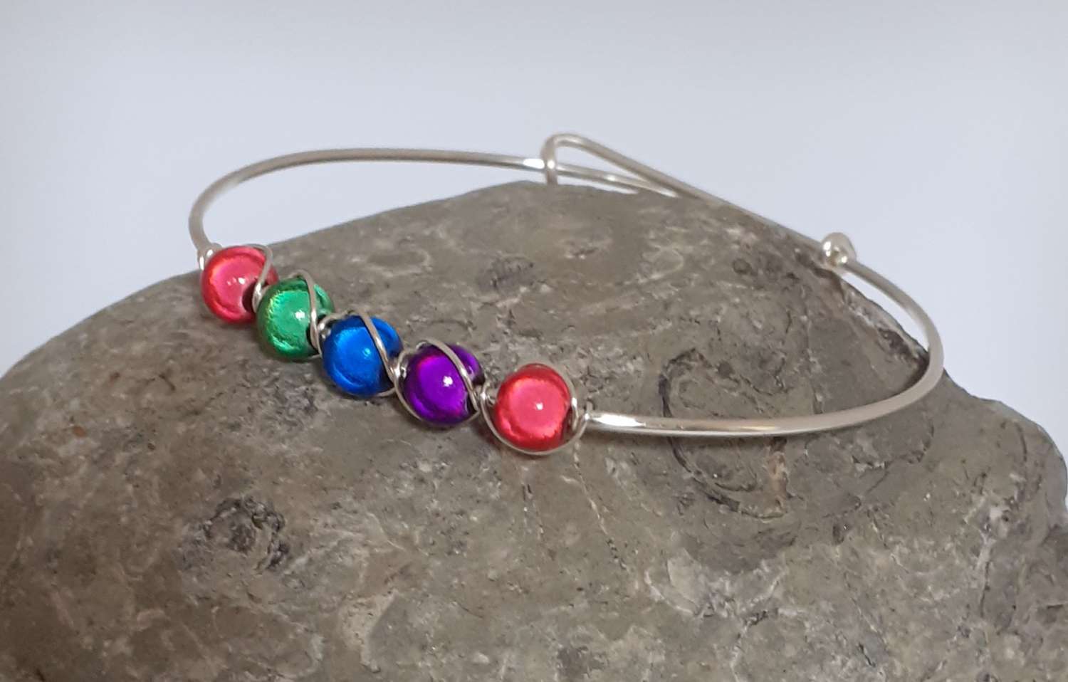 Silver Bangle , Colourful Bangle Silver Bangle , Colourful Bangle