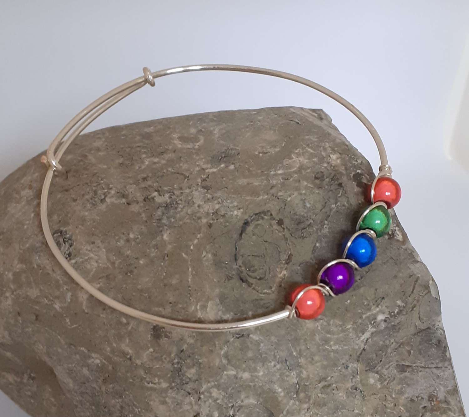 Silver Bangle , Colourful Bangle Silver Bangle , Colourful Bangle