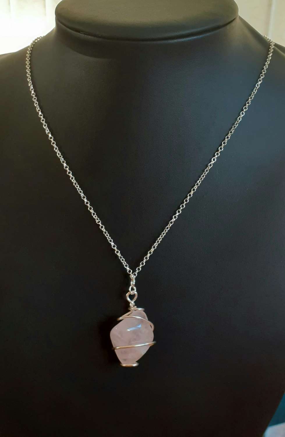 Rose Quartz Pendant Necklace Rose Quartz Pendant Necklace
