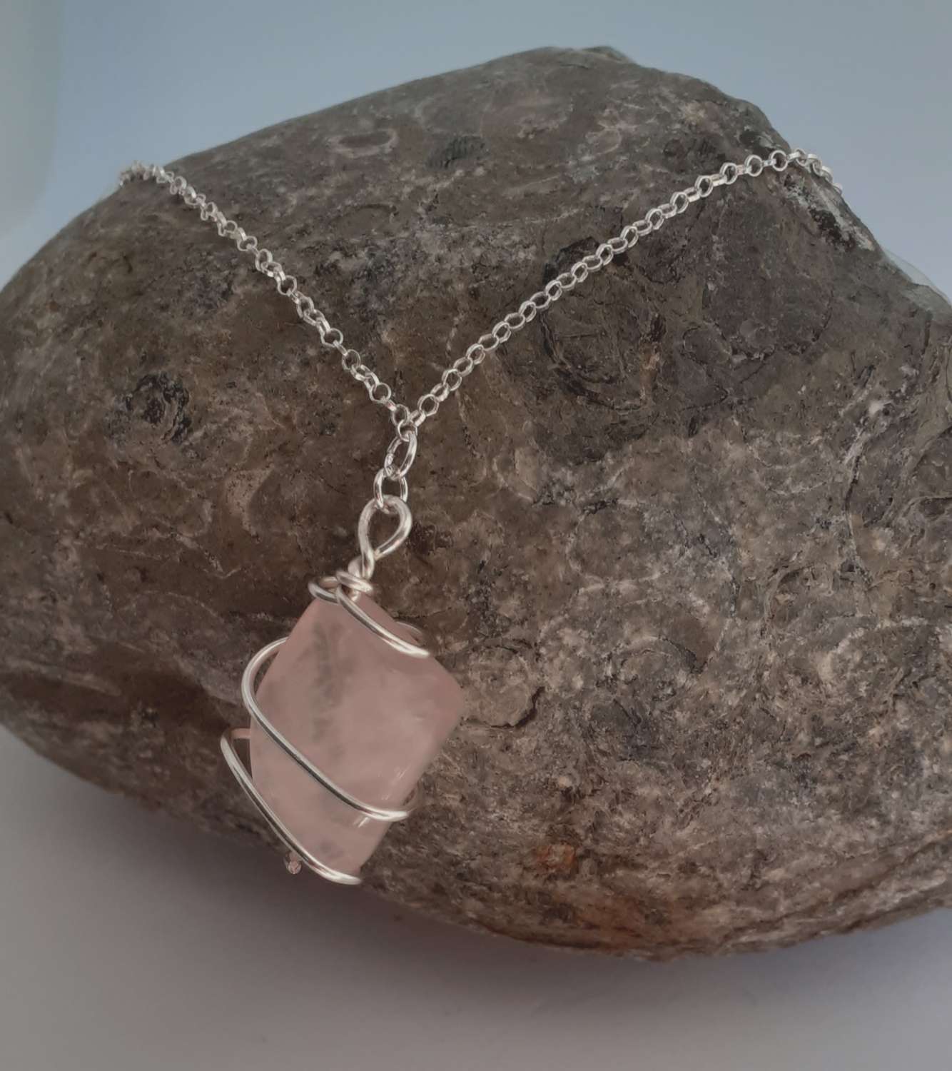 Rose Quartz Pendant Necklace Rose Quartz Pendant Necklace