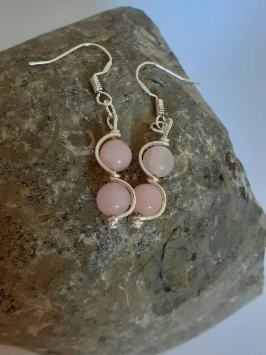 Rose Quartz Dangle Earrings Rose Quartz Dangle Earrings