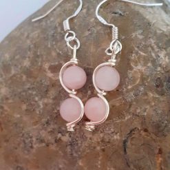 Rose Quartz Dangle Earrings 1 Rose Quartz Dangle Earrings 1