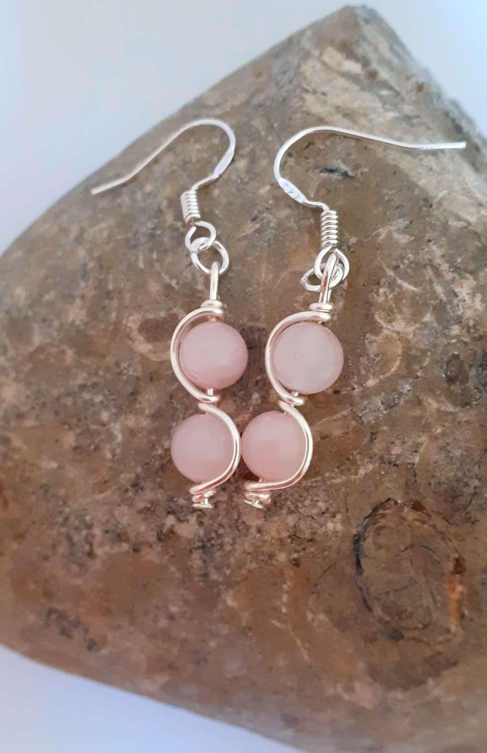 Rose Quartz Dangle Earrings Rose Quartz Dangle Earrings