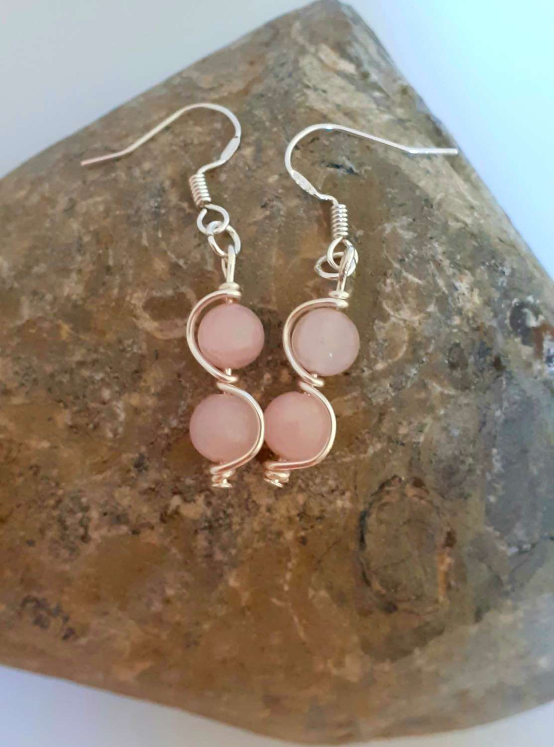 Rose Quartz Dangle Earrings Rose Quartz Dangle Earrings