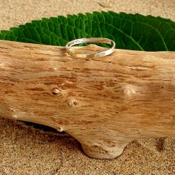 Sterling silver hammered stacking ring