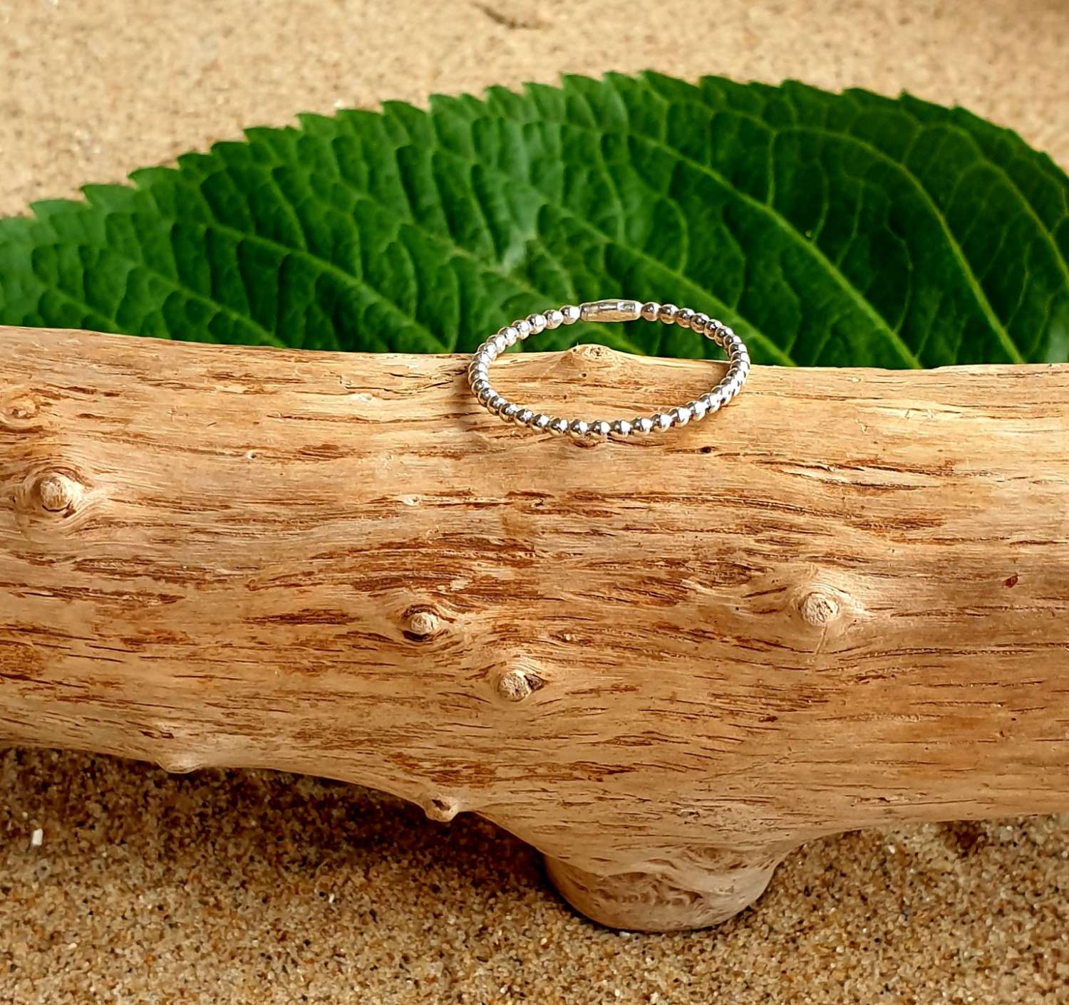 Sterling silver hammered stacking ring Sterling silver hammered stacking ring