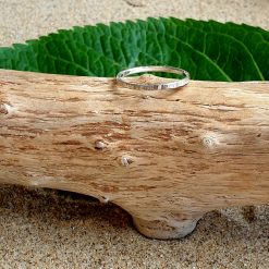 Sterling silver hammered stacking ring