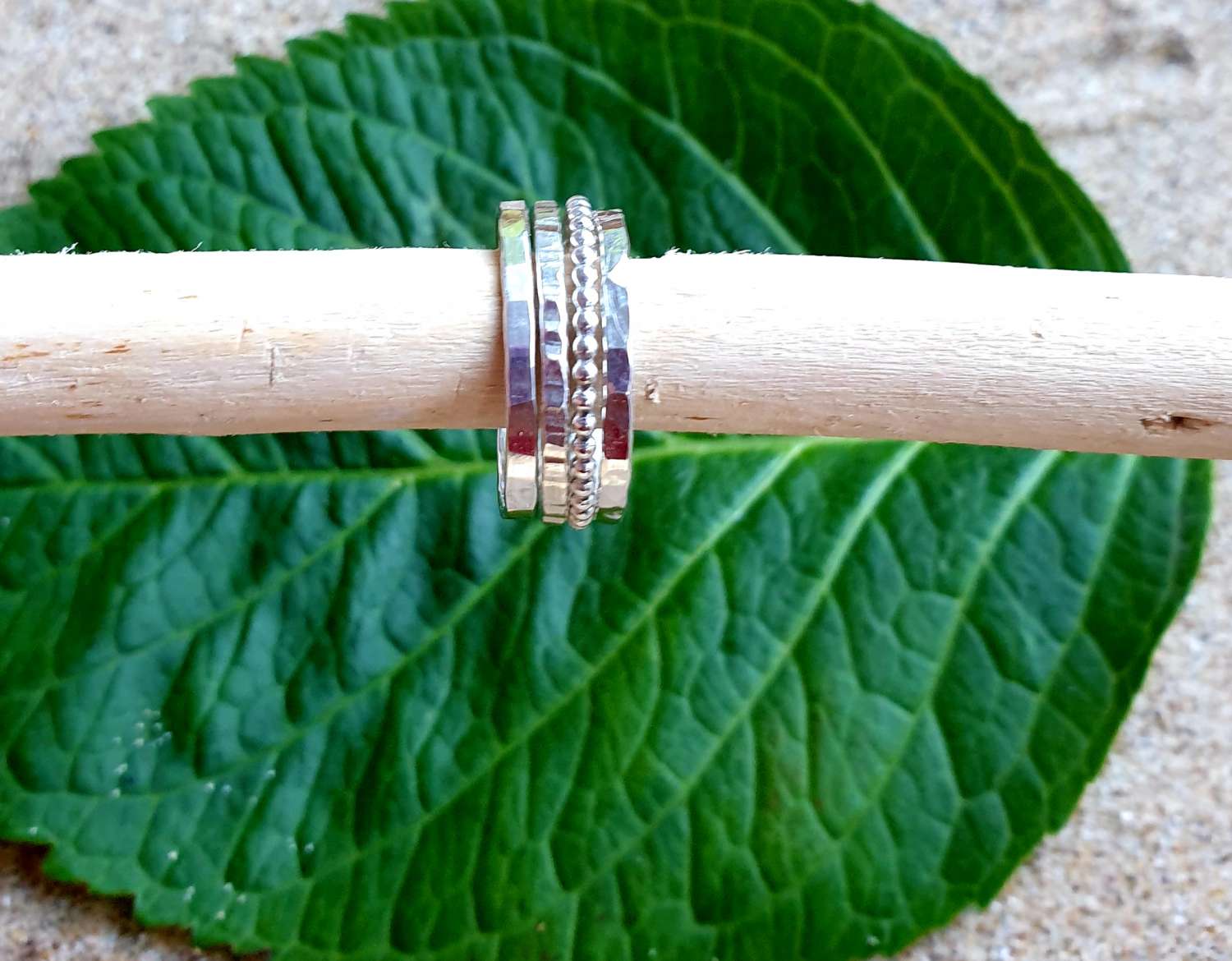Sterling silver hammered stacking ring Sterling silver hammered stacking ring