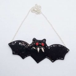 Vampire bat necklace. Halloween  bat necklace