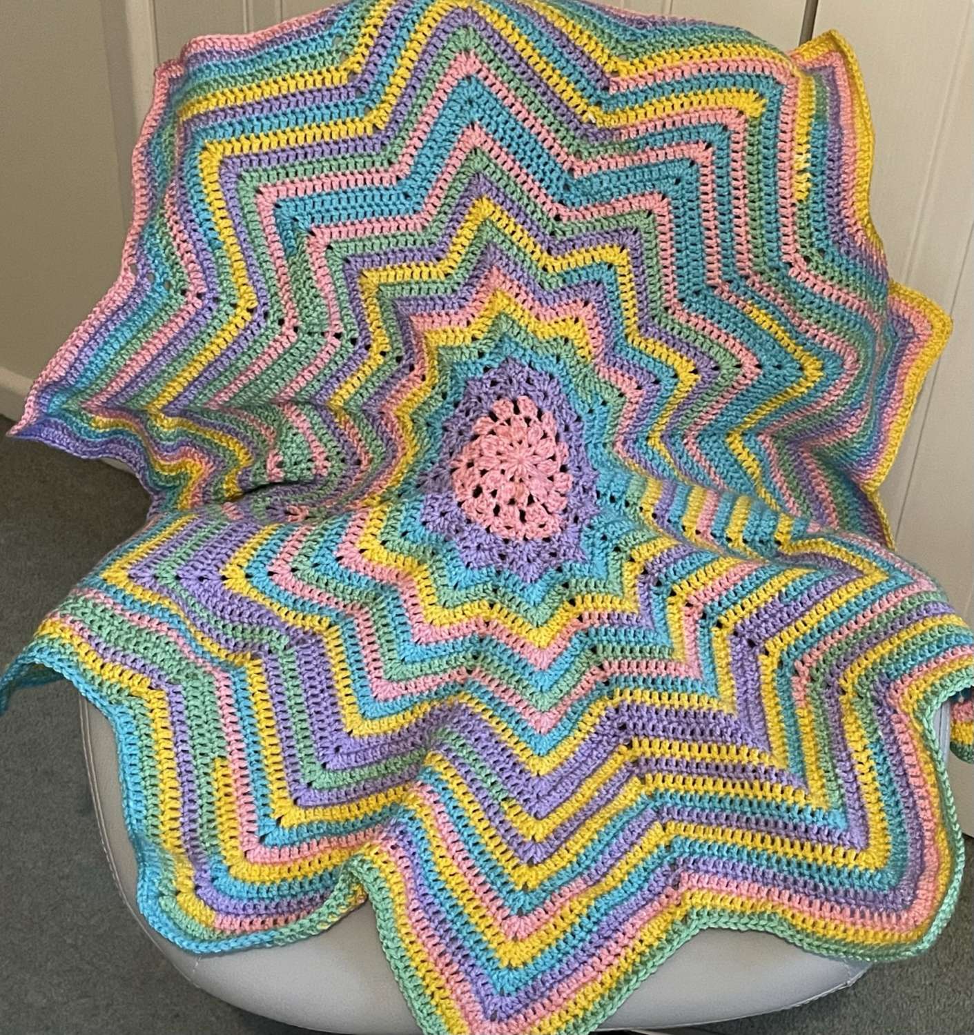 Star Shaped Crochet Baby Blanket MadeMe