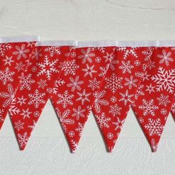 Christmas Bunting, Red Snowflake Bunting, Double Sided Christmas Bunting, Xmas Garland, Xmas Bunting, Scandi Bunting, Christmas Decorations 5 Christmas Bunting, Red Snowflake Bunting, Double Sided Christmas Bunting, Xmas Garland, Xmas Bunting, Scandi Bunting, Christmas Decorations 5