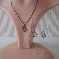 Music Note Necklace & Earring Set