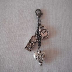 Camera, Clock & Heart Charm/Stitch Marker