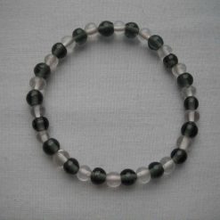 Smokey Green & Clear Bead Bracelet