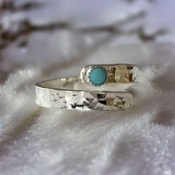 Turquoise Silver Wrap ring