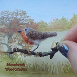 Needle Felt Robin , Diorama, Miniature Scene, Watercolour painting, Landscape, Needle Felted Animal, Wool Sculpture, Fibre Art, Sculpture, Gift, Woodland Creature, Wildlife, Bird, Birds 2 Needle Felt Robin , Diorama, Miniature Scene, Watercolour painting, Landscape, Needle Felted Animal, Wool Sculpture, Fibre Art, Sculpture, Gift, Woodland Creature, Wildlife, Bird, Birds 6