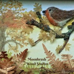 Needle Felt Robin , Diorama, Miniature Scene, Watercolour painting, Landscape, Needle Felted Animal, Wool Sculpture, Fibre Art, Sculpture, Gift, Woodland Creature, Wildlife, Bird, Birds 1 Needle Felt Robin , Diorama, Miniature Scene, Watercolour painting, Landscape, Needle Felted Animal, Wool Sculpture, Fibre Art, Sculpture, Gift, Woodland Creature, Wildlife, Bird, Birds 5