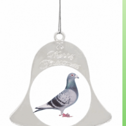 Personalised Metal Silver Photo gift Bell - Customised Both Sides - Christmas Tree 8