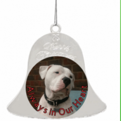 Personalised Metal Silver Photo gift Bell - Customised Both Sides - Christmas Tree 5