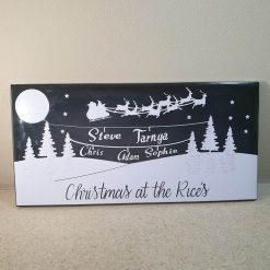 Personalised Christmas Tree Black Tile 1 Personalised Christmas Tree Black Tile 1