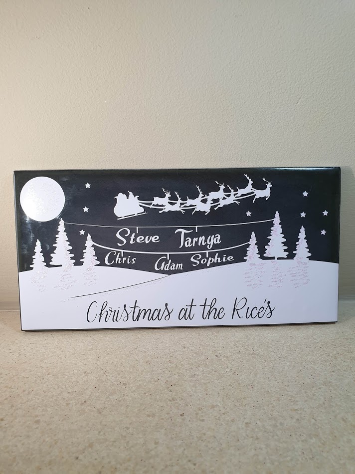 Christmas Scene Blue Tile Christmas Scene Blue Tile