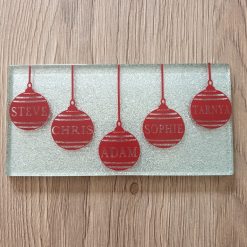Christmas Scene Blue Tile