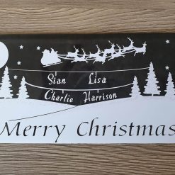 Personalised Christmas Tree Black Tile 2 Personalised Christmas Tree Black Tile 2