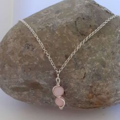 Rose Quartz Wave Jewellery Set 8 Rose Quartz Wave Jewellery Set 8