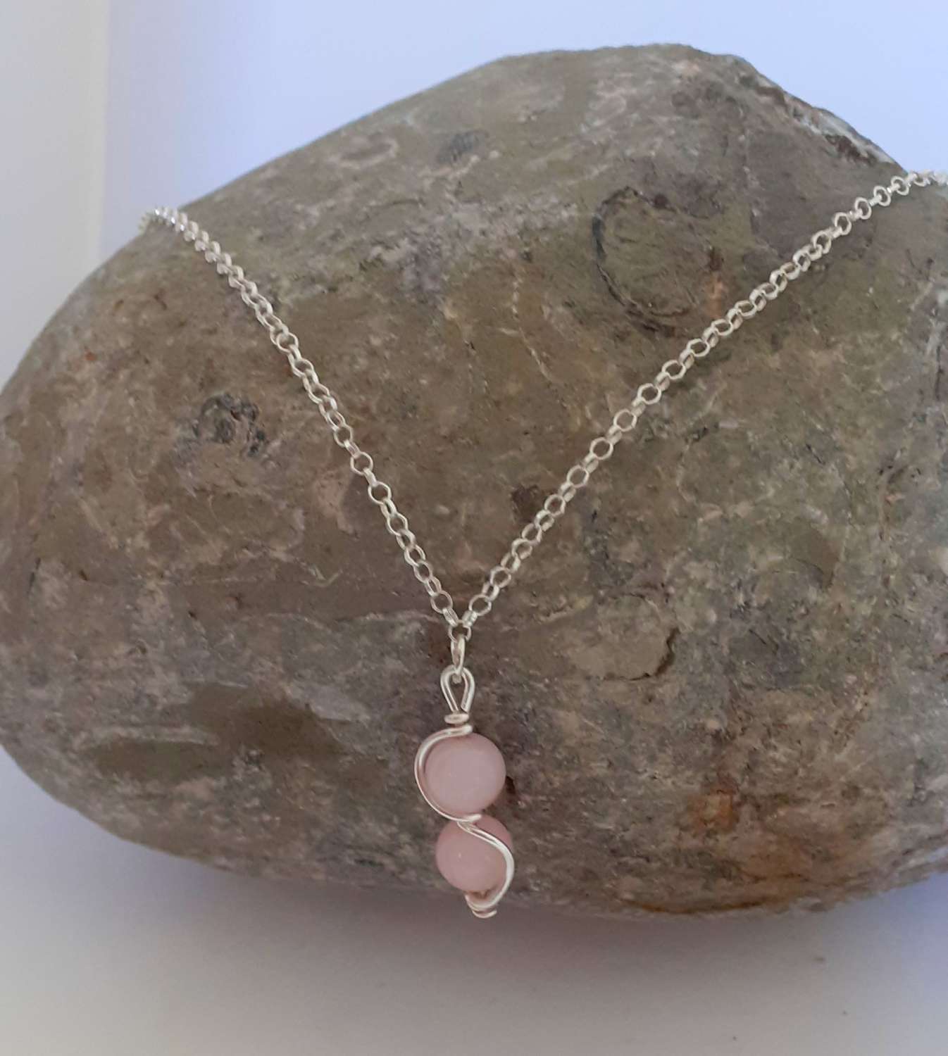 Rose Quartz Wave Jewellery Set Rose Quartz Wave Jewellery Set