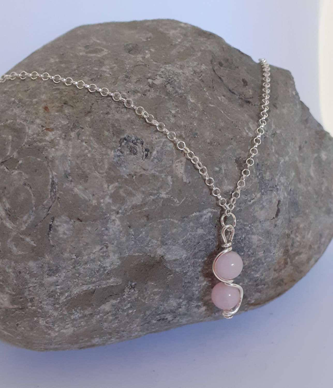 Rose Quartz Wave Jewellery Set Rose Quartz Wave Jewellery Set