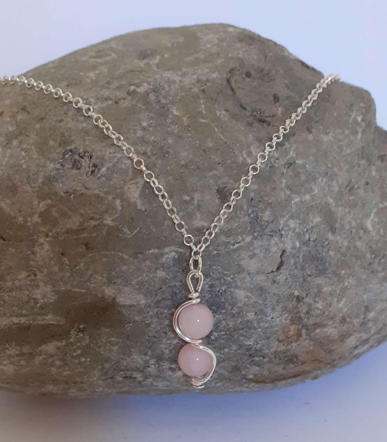 Rose Quartz Wave Jewellery Set Rose Quartz Wave Jewellery Set