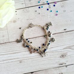 Halloween silver charm bracelet