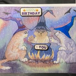 Witches Cauldron Birthday Card