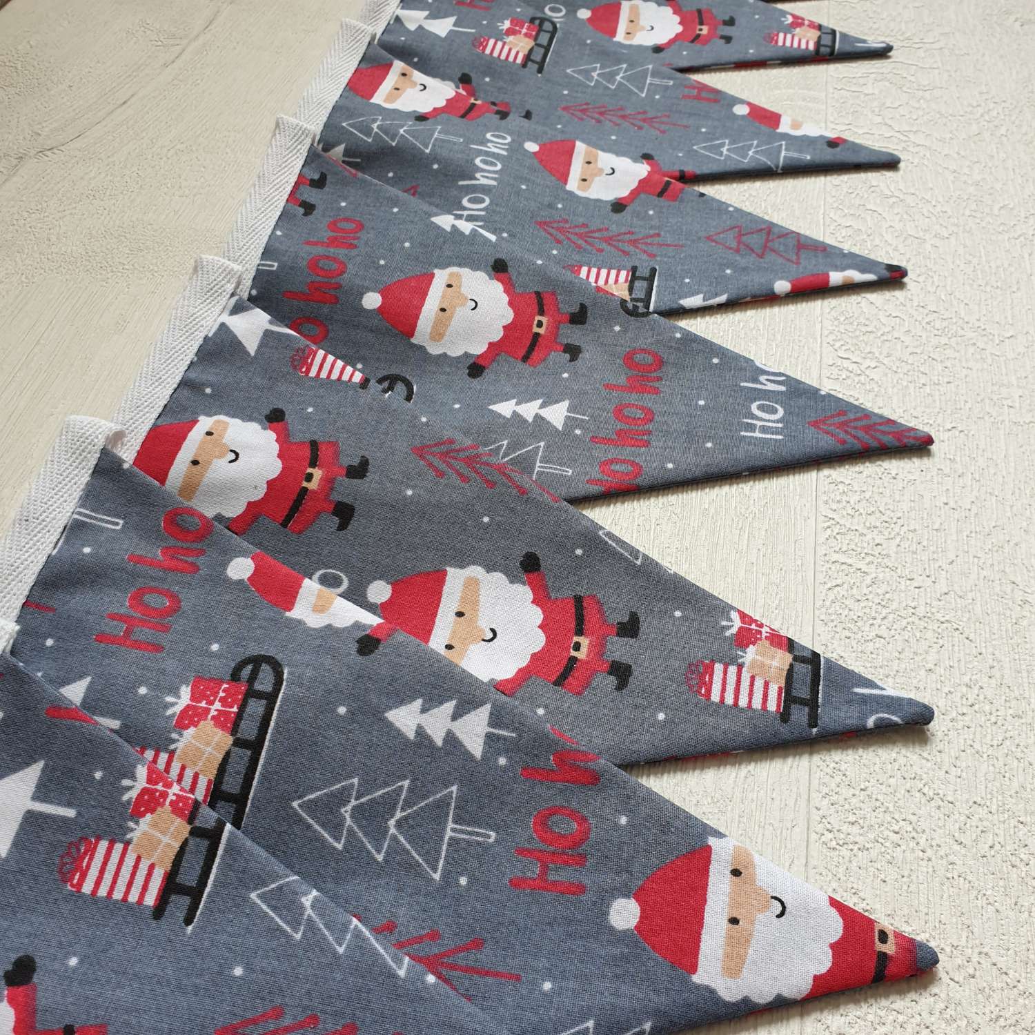 4. Design 0057, 0058& 0059 Christmas Table Runner, Santa Table Runner, Santa Decoration, Christmas Decorations, Christmas Table Decor, Grey Xmas Table Runner, Festive 13