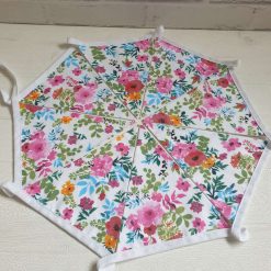 Floral Bunting 100% cotton, Flower Bunting, Floral Garland, Garden Bunting, Bright Bunting, Party Bunting, Fabric Bunting, 10 flags 2.5m 4