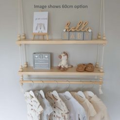 Nursery Shelf with Clothes Rail, Two Tier Shelf with Clothes Rail, Two Tier Nursery Shelf, Double Shelf with Rail, Rope Shelf, Swing Shelf, Nordic Style Hanging Shelf, Wooden Shelf, Bedroom Shelf, Floating Shelf, Nursery Decor, Nursery Shelf with Hanging Rail, Pine Shelf 5 Nursery Shelf with Clothes Rail, Two Tier Shelf with Clothes Rail, Two Tier Nursery Shelf, Double Shelf with Rail, Rope Shelf, Swing Shelf, Nordic Style Hanging Shelf, Wooden Shelf, Bedroom Shelf, Floating Shelf, Nursery Decor, Nursery Shelf with Hanging Rail, Pine Shelf 13