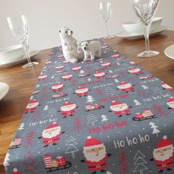 Christmas Table Runner, Santa Table Runner, Santa Decoration, Christmas Decorations, Christmas Table Decor, Grey Xmas Table Runner, Festive 8 Christmas Table Runner, Santa Table Runner, Santa Decoration, Christmas Decorations, Christmas Table Decor, Grey Xmas Table Runner, Festive 22