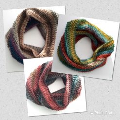 Multicoloured Crochet Cowl