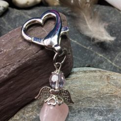 Rose Quartz Heart Guardian Angel