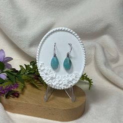Handmade Amazonite Gemstone drop earrings Sterling Silver