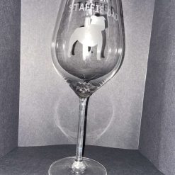Etched Personalised Dog Mum and Dad Etched Glass Wine Glass birthday gift 2
