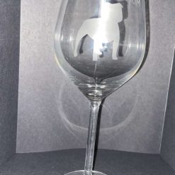 Etched Personalised Dog Mum and Dad Etched Glass Wine Glass birthday gift 3