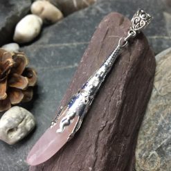 Rose Quartz Wand Pendant