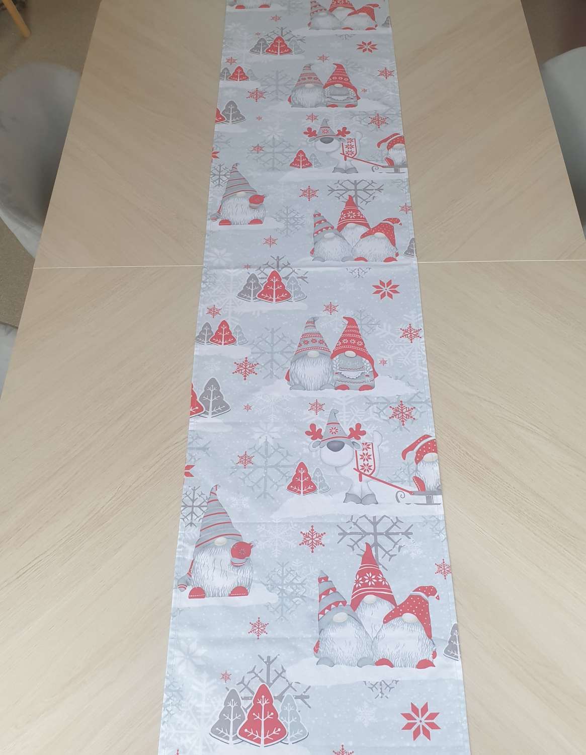 Christmas Table Runner, Red Gonk Table Runner, Christmas Gonk Decorations, Christmas Decorations, Christmas Table, Scandi Table Runner, Nordic Table Runner Christmas Table Runner, Red Gonk Table Runner, Christmas Gonk Decorations, Christmas Decorations, Christmas Table, Scandi Table Runner, Nordic Table Runner