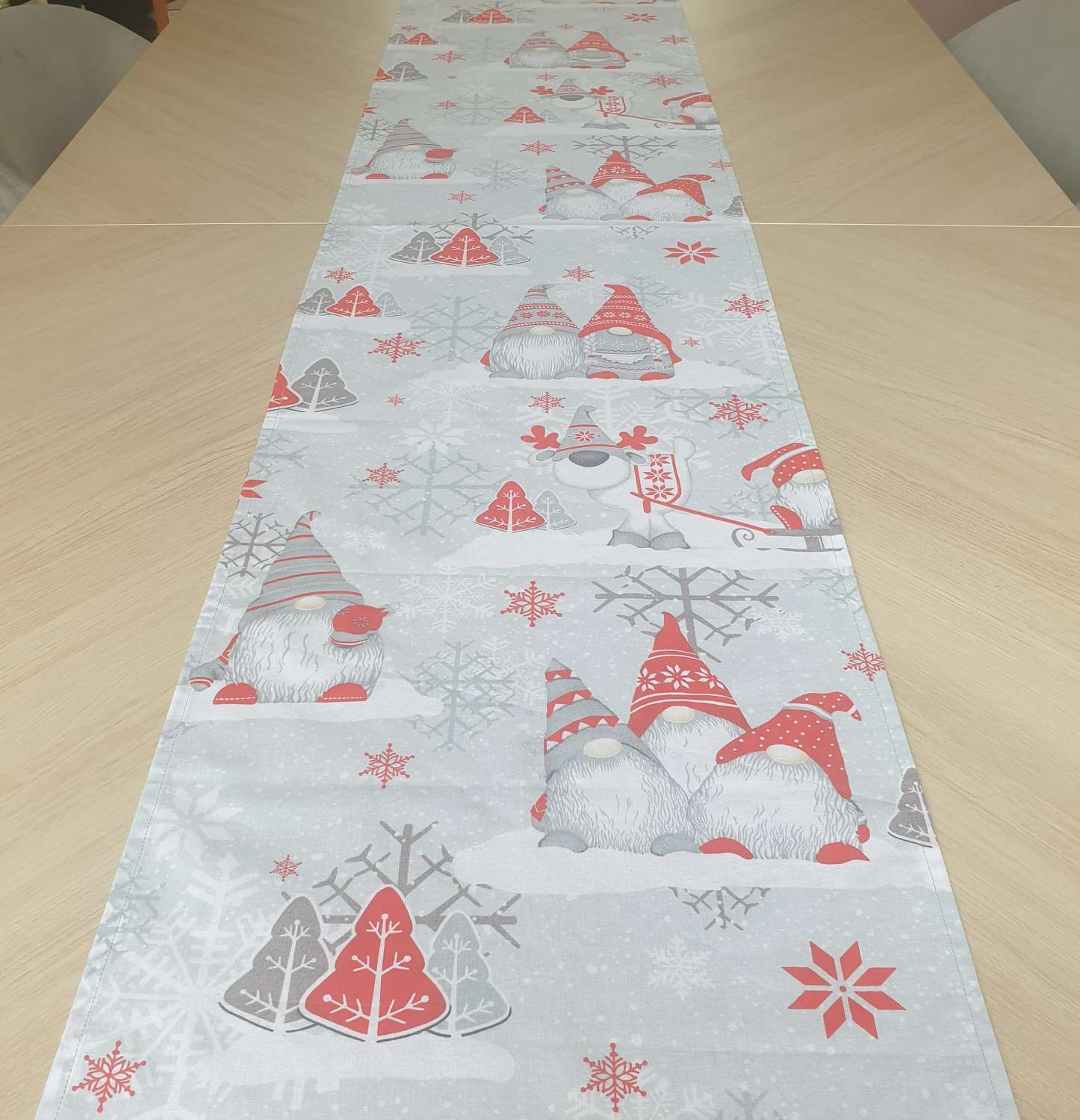 Christmas Table Runner, Red Gonk Table Runner, Christmas Gonk Decorations, Christmas Decorations, Christmas Table, Scandi Table Runner, Nordic Table Runner Christmas Table Runner, Red Gonk Table Runner, Christmas Gonk Decorations, Christmas Decorations, Christmas Table, Scandi Table Runner, Nordic Table Runner