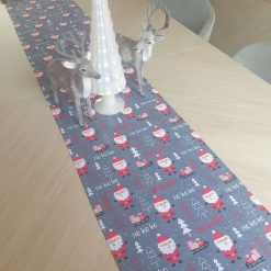 Christmas Table Runner, Santa Table Runner, Santa Decoration, Christmas Decorations, Christmas Table Decor, Grey Xmas Table Runner, Festive 2 Christmas Table Runner, Santa Table Runner, Santa Decoration, Christmas Decorations, Christmas Table Decor, Grey Xmas Table Runner, Festive 16