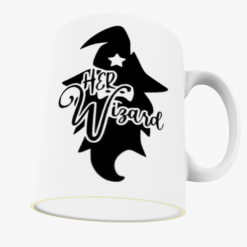 SPOOKY Pair of His & Hers, Couples, Him & Him, Her & Her, Halloween personalised Mugs Witch & Wizard - Also Available Individually 2